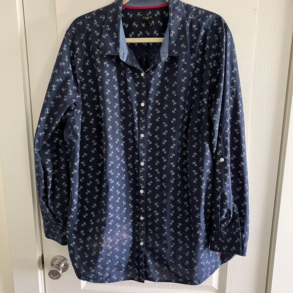 Talbots Women's Plus Size 24 Nautical Button-Up Shirt Classic Feminine. - Picture 1 of 11